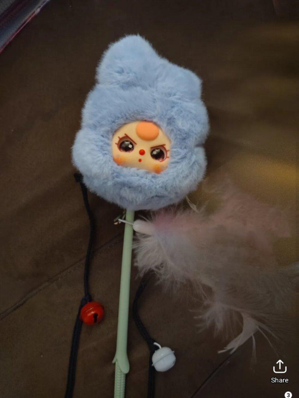 Baby Three "Cat Teasing Stick" Series 'Rainbow Puff'